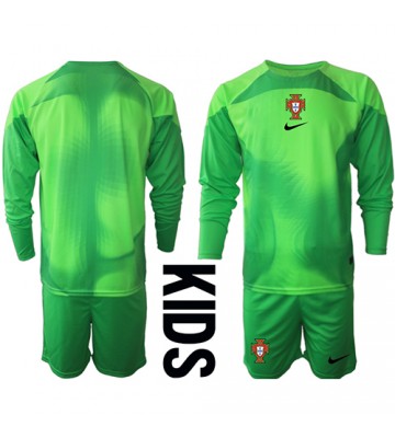 Portugal Målmand Replika Babytøj Hjemmebanesæt Børn VM 2022 Langærmet (+ Korte bukser)